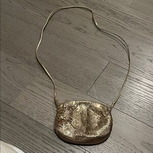 Vintage Whiting & Davis Metallic Crossbody Bag